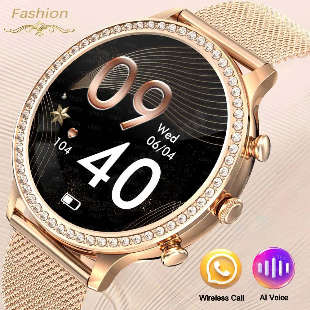 

Vitality Luxury Smartwatch Women Bluetooth Call Blood Pressure DIY Custom Sport Fitness Waterproof For Gift Multifunction watch