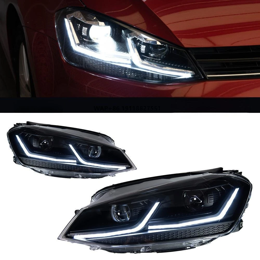 

Car Lights for Golf 7 Headlight 2013-2019 Golf7 LED Head Lamp Golf 7.5 Headlights Mk7 Drl Projector Lens Automotive Accessories