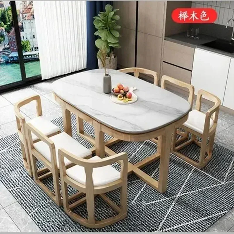 

Wood Solid Dining Table Nordic Antique Design Dining Table Wedding Aesthetic Big Entryway Mesas De Comedor Furniture