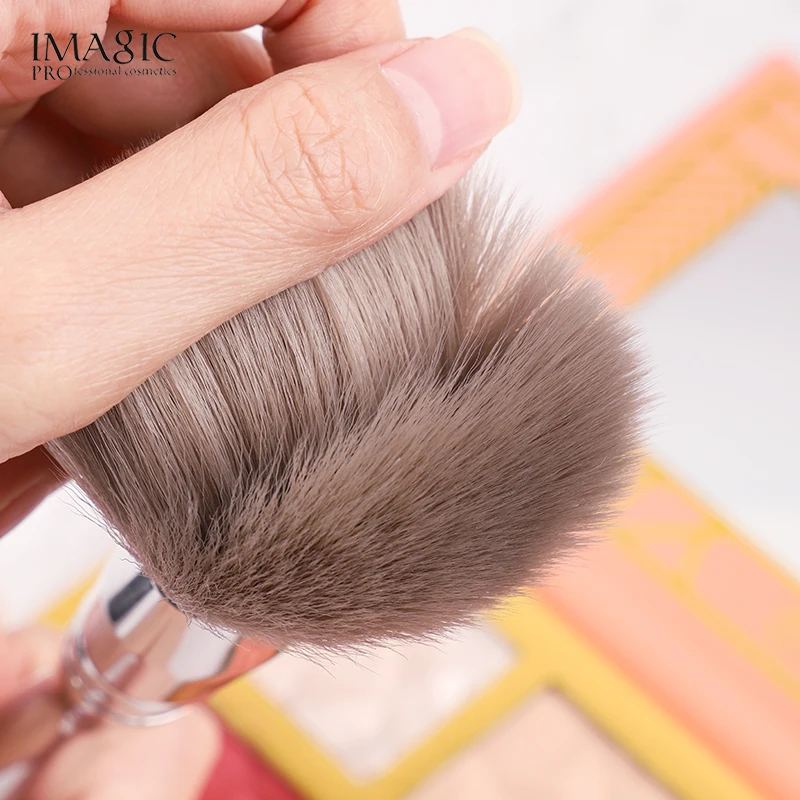 IMAGIC 13pc Makeup Brushes Set Foundation Powder Eyeshadow Portable Natural Hair Professional Blending With Storage Bag Cosmetic