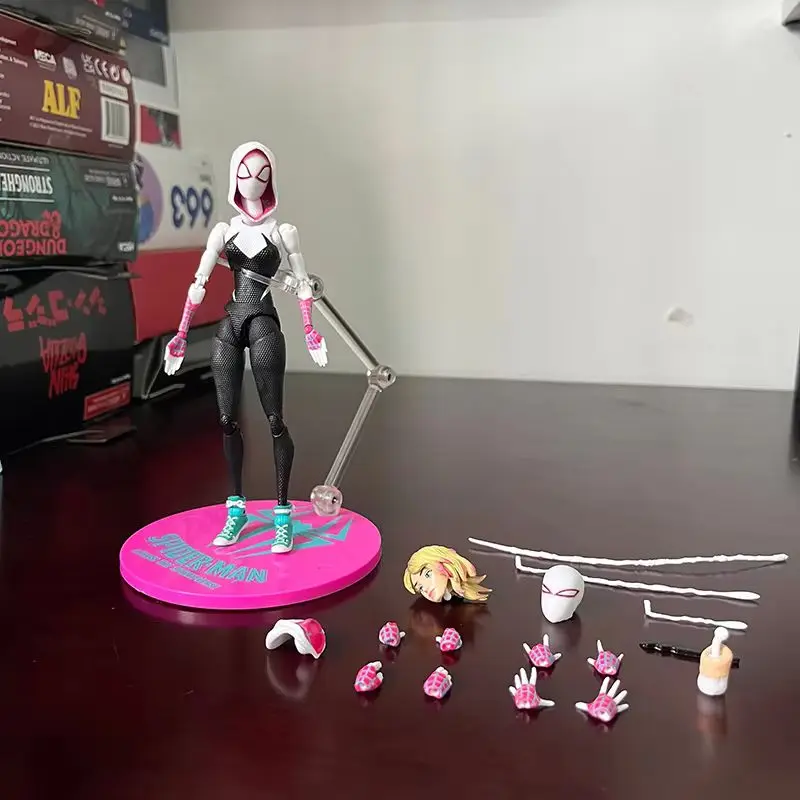 مجسم شخصية سوبر جوين سبايدرمان Shf سبايدر جوين جوين ستايسي إنتو ذا سبايدر فيرس مجسم جوين مجموعة ألعاب تزيين #3