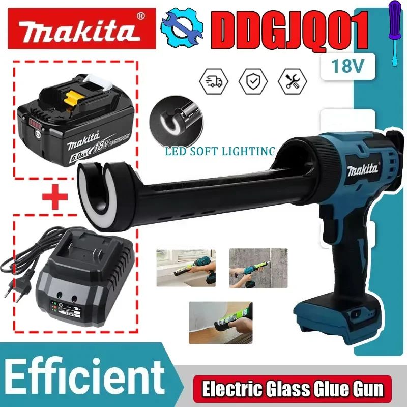 

Беспроводной электрический пистолет для герметика Makita: клей для цемента и стекла, инструмент для заполнения швов в стеклянных дверях и окнах