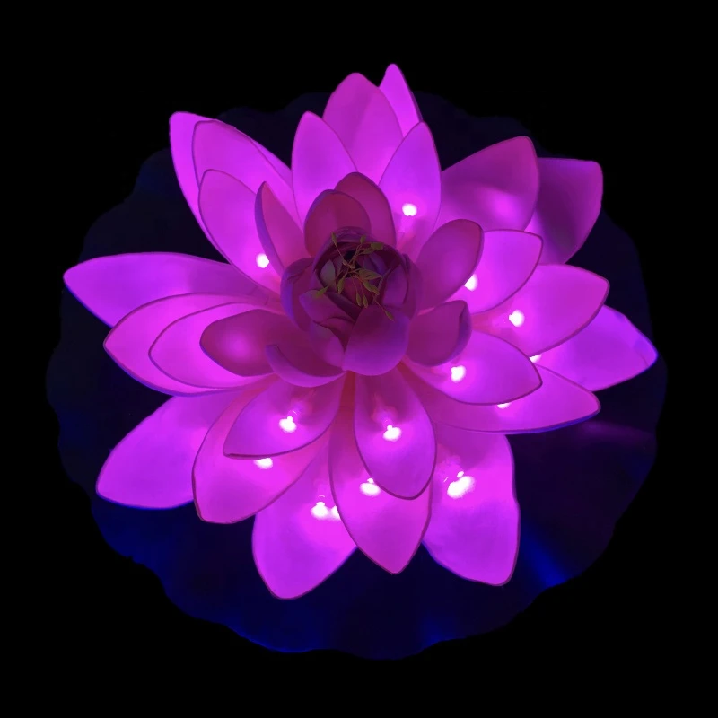 Customizable LED Lotus Flower Light for Outdoor Garden Holiday & Christmas Wedding Decorations  Home Thanksgiving