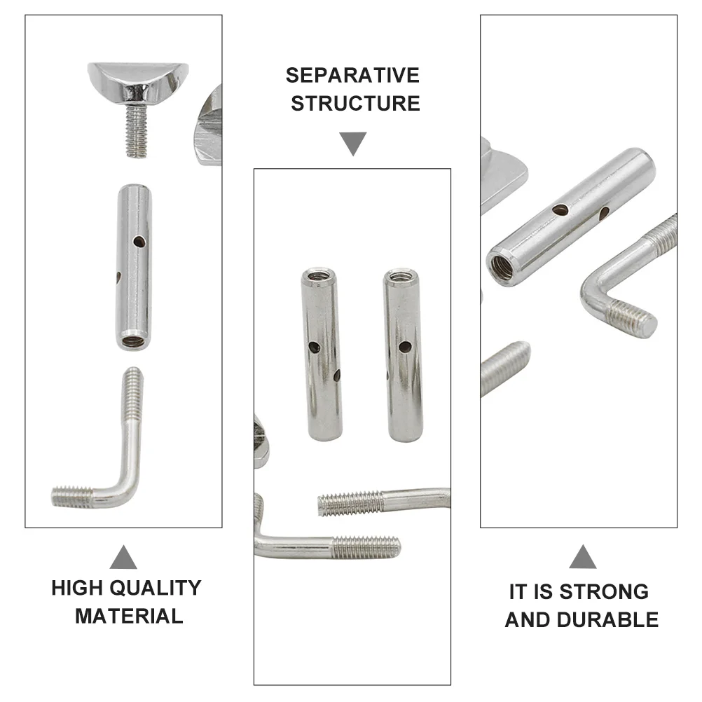 

2Pcs Violin Chin Rest Screws Silver Accessories Durable RustProof Copper Easy Adjustable for Bow Tail Instrument Parts