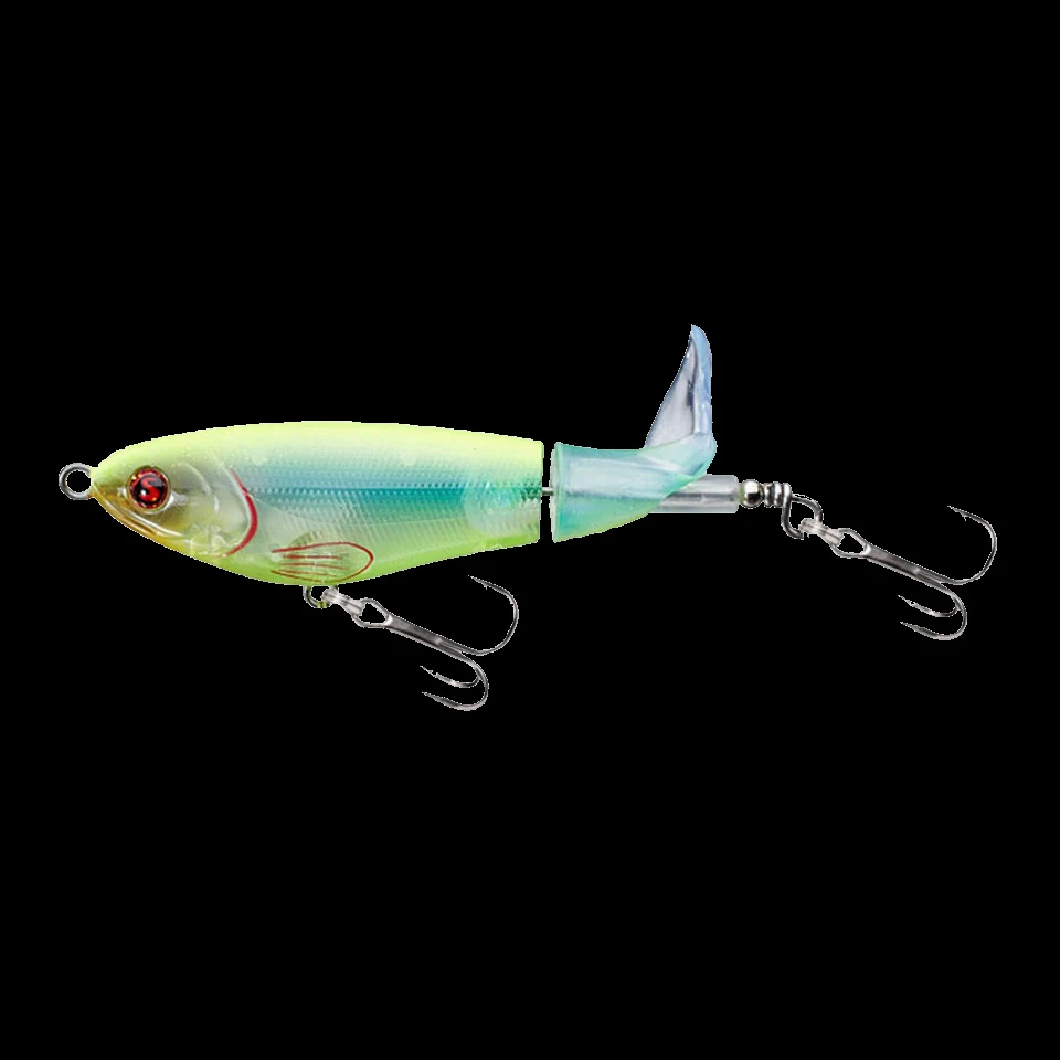 WALK FISH  90mm/14.2g Topwater Prop Lure Rotating Tail Wobbler Whopper Plopper Fishing Pesca Isca For Bass Redfish Fishing