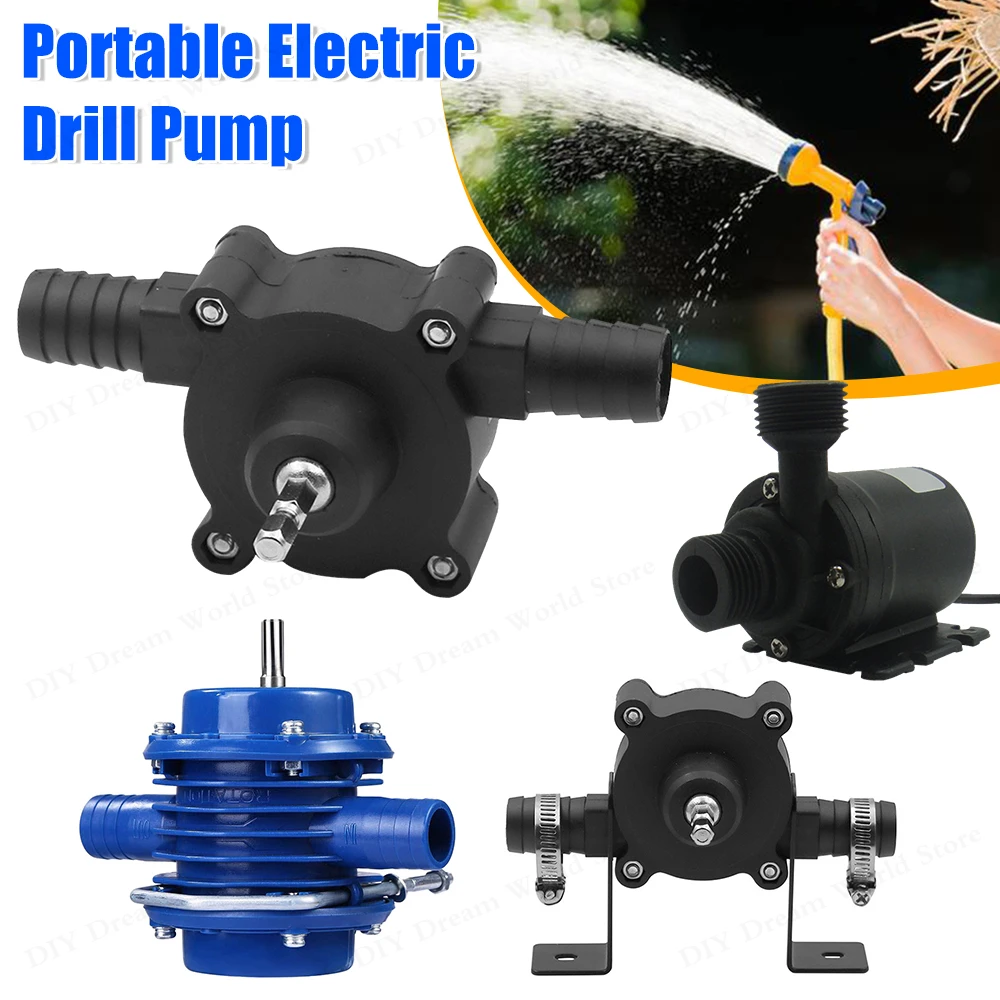 

Мини-ручные самовсасывающие насосы для перекачки жидкости, электрический дрель, центробежный насос, дизельное масло, водяной насос для дома, сада, улицы