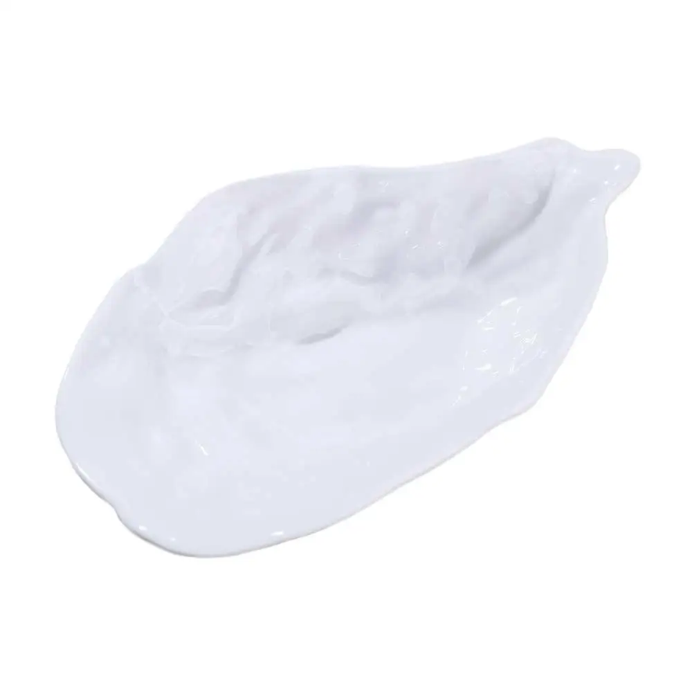 Kitchen Organizer Ceramic Sashimi Plate Oyster Shell Shape Creative Salad Plate Multi-Function Reusable Storage Dish Restaurant