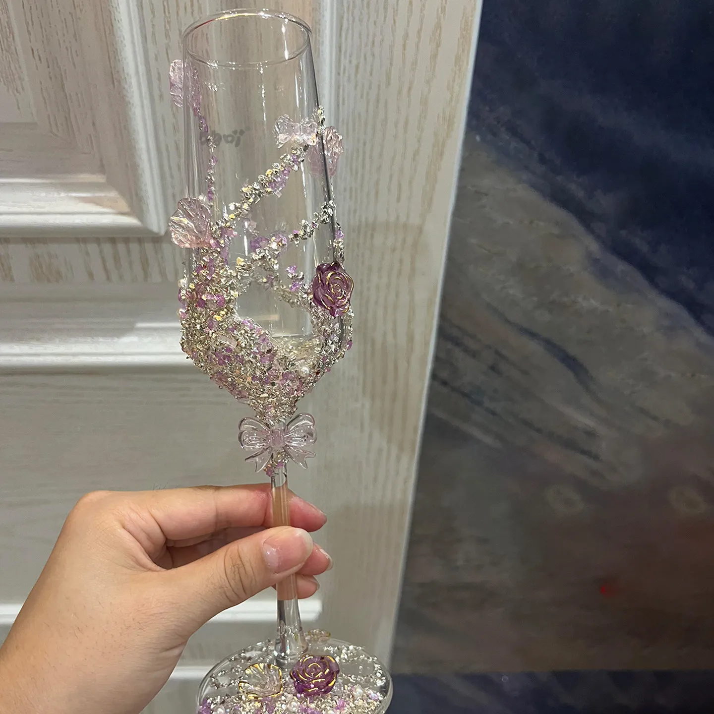 Premium sense homemade simple camellia toast cup goblet DIY material bag shooting wedding engagement gift