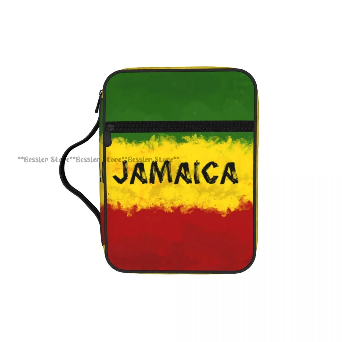 

Bible Cover Book Case Carry Bag Jamaica Flag Storage Bag Multiple Pockets Church Bag With Handle To Hold Pen Book