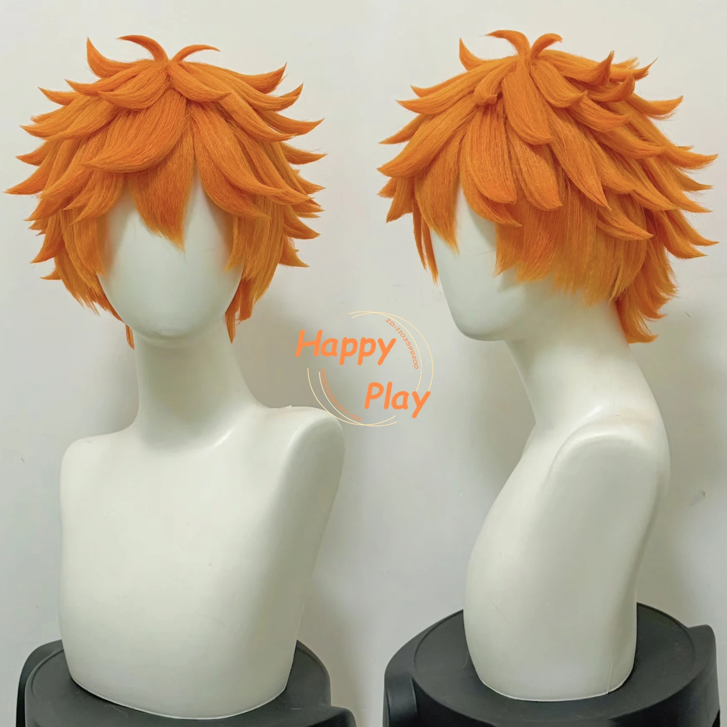 

Synthetic Hair Shoyo Hinata Cosplay Wig Short Orange Fluffy Anime Cosplay Wigs Heat Resistant Wig