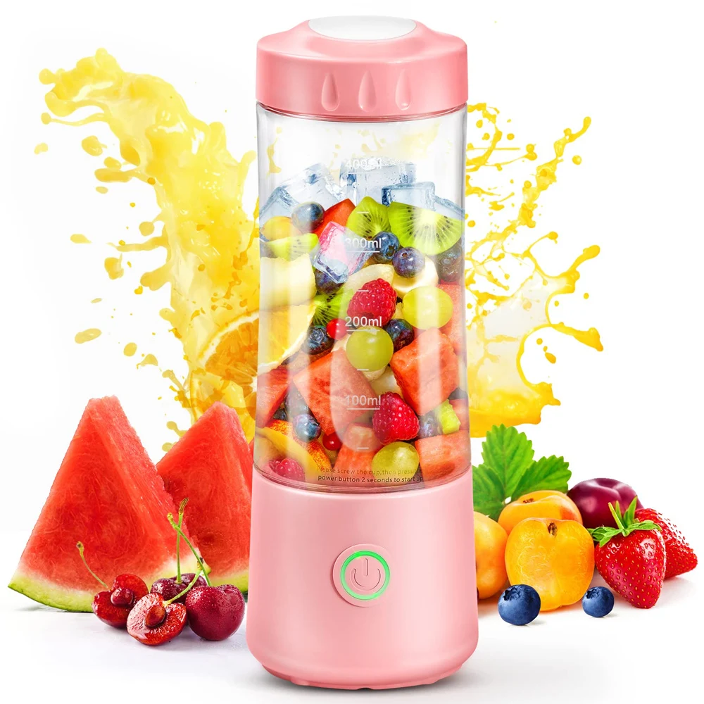 

Portable Blender Mini Juicer Machine Shakes Smoothie Blender Electric Fruit Mixer Extractor With 6 Blades