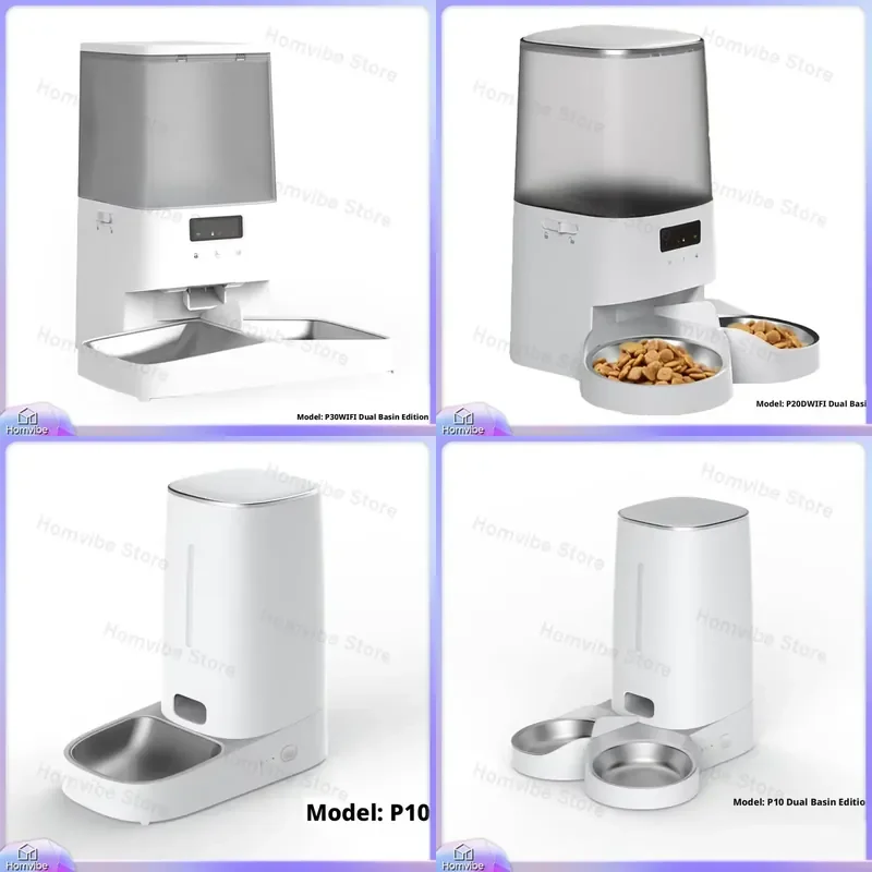

Smart 4L Dual Power Automatic Pet Feeder with Timer Remote Control for Cats and Dogs Food Dispenser Smart Home Feeding Device