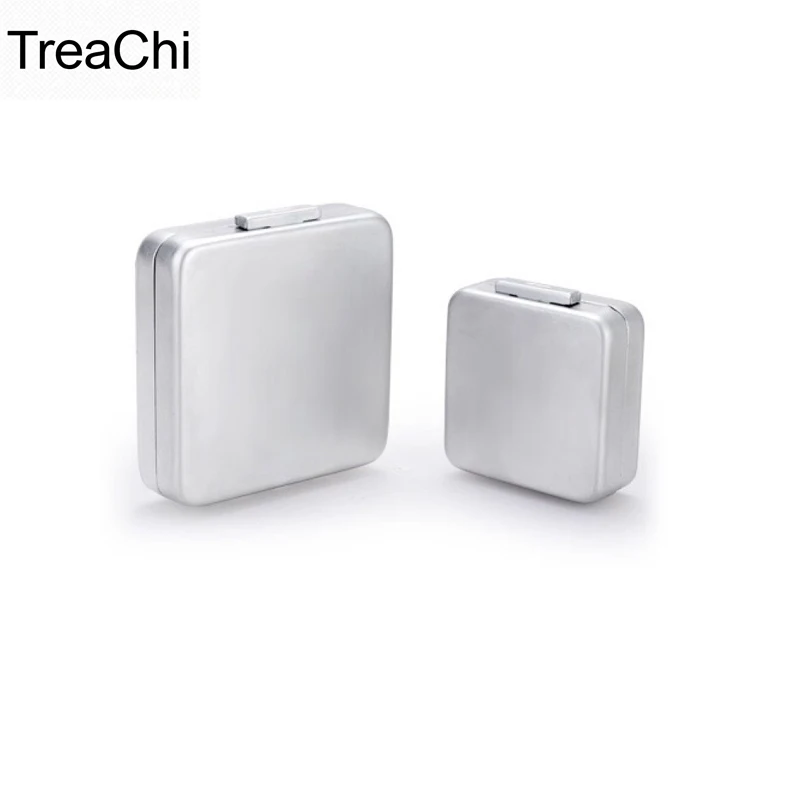 High-Quality Silver-Toned Metal Sliding-Lid Box for Loose Diamonds Storage and Display Box for Colored Gemstone Jewelry