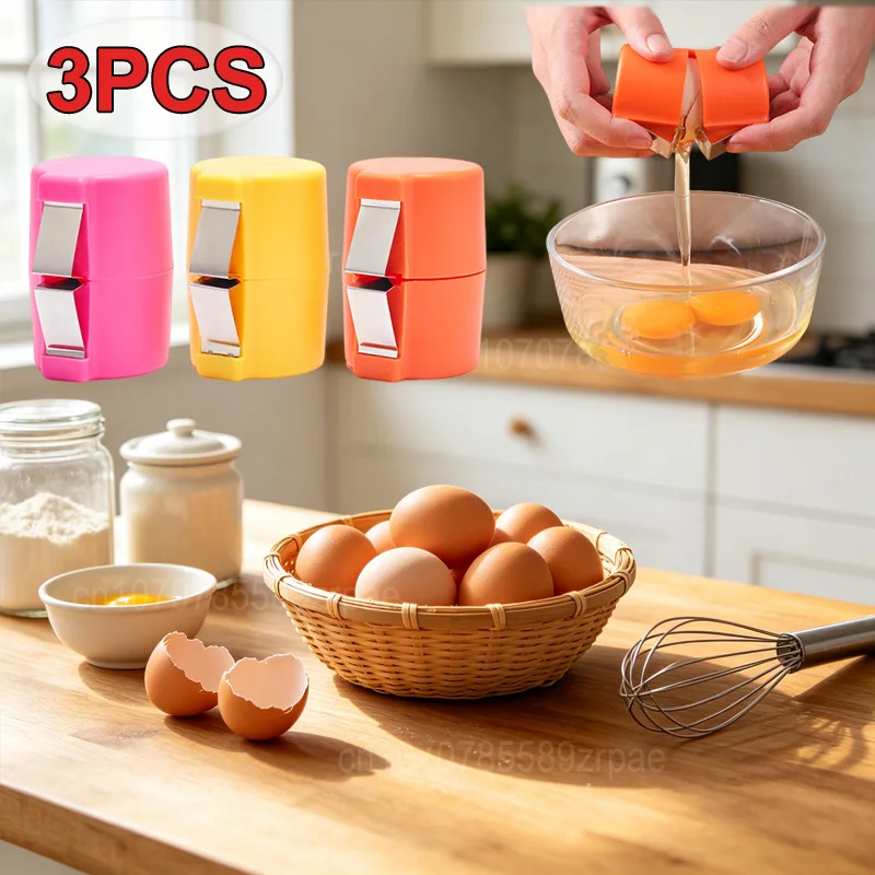 Portable Manual Egg Shell Opener Multifunctional Handheld Eggshell Separator Non‑Stick Plastic Household Kitchen Baking Tool