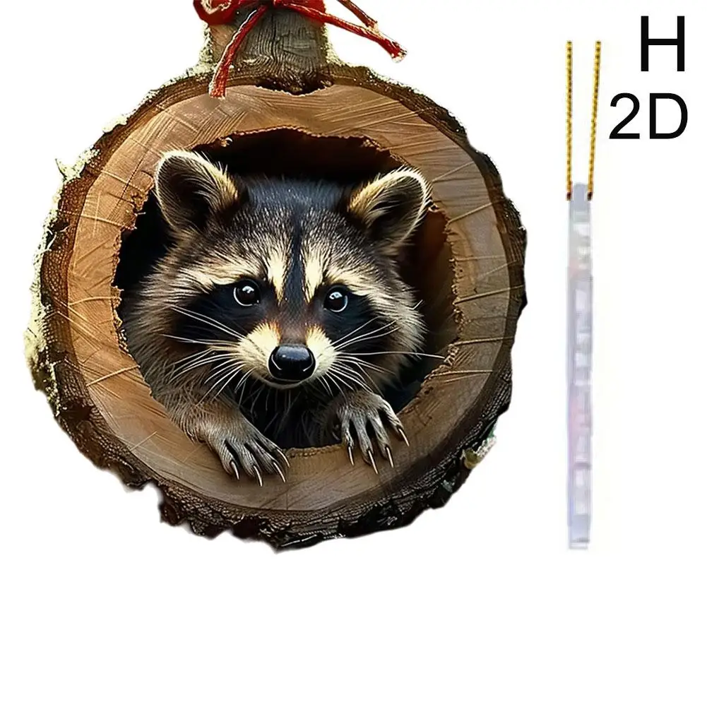 2024 ตกแต่งต้นคริสต์มาสต้นไม้หลุมสัตว์บ้าน Navidad จี้ 2025 DIY ปีตกแต่งอะคริลิคคริสต์มาส DIY เครื่องประดับวันหยุด R9l0