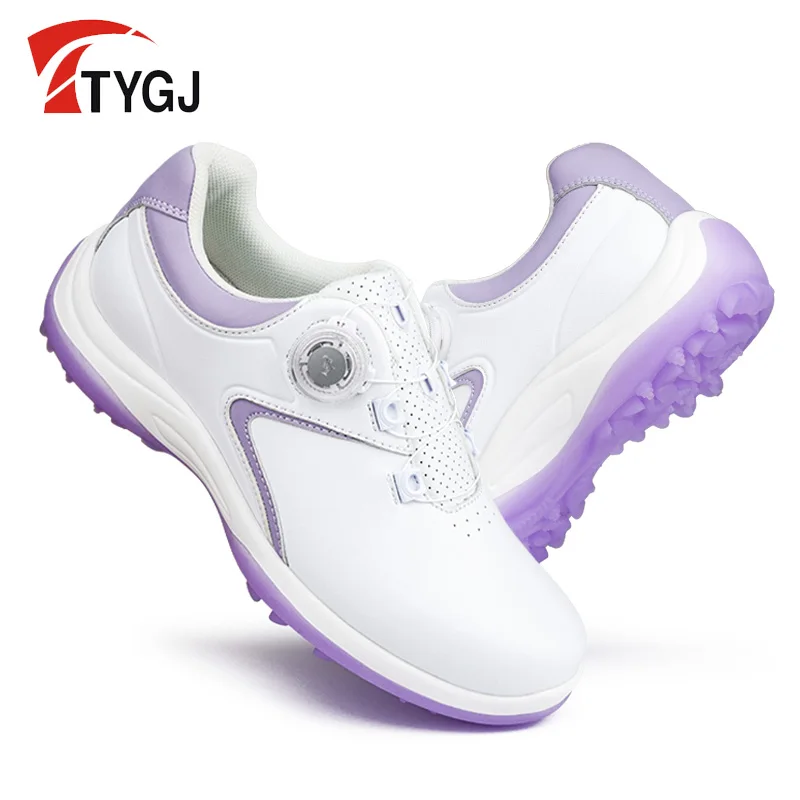 2024 golf shoes Fashion Breathable Lightweight Athletic shoe waterproof For Women Sneakers Comfortable White purple Sport Shoes