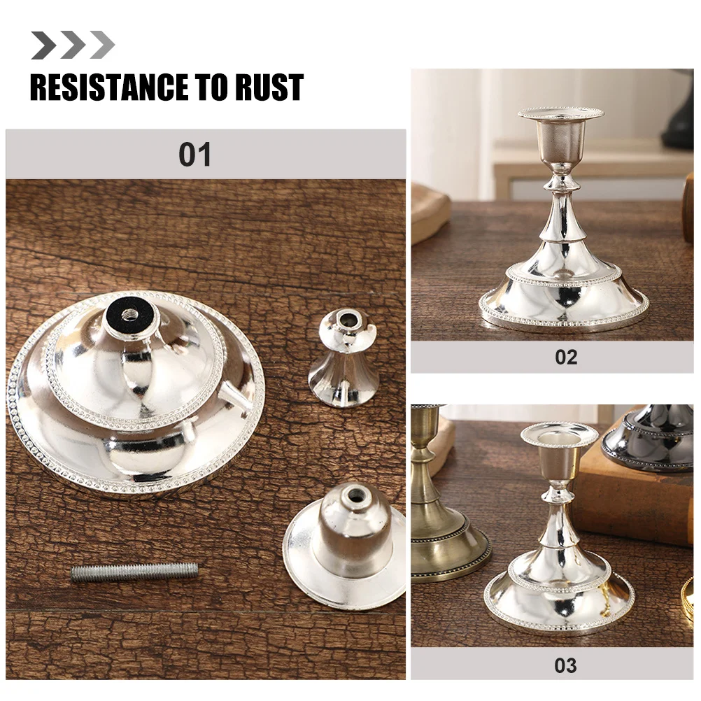 

2Pcs European Style Alloy Holders Stable Design Decorative Wedding Dinner Party Table Centerpiece