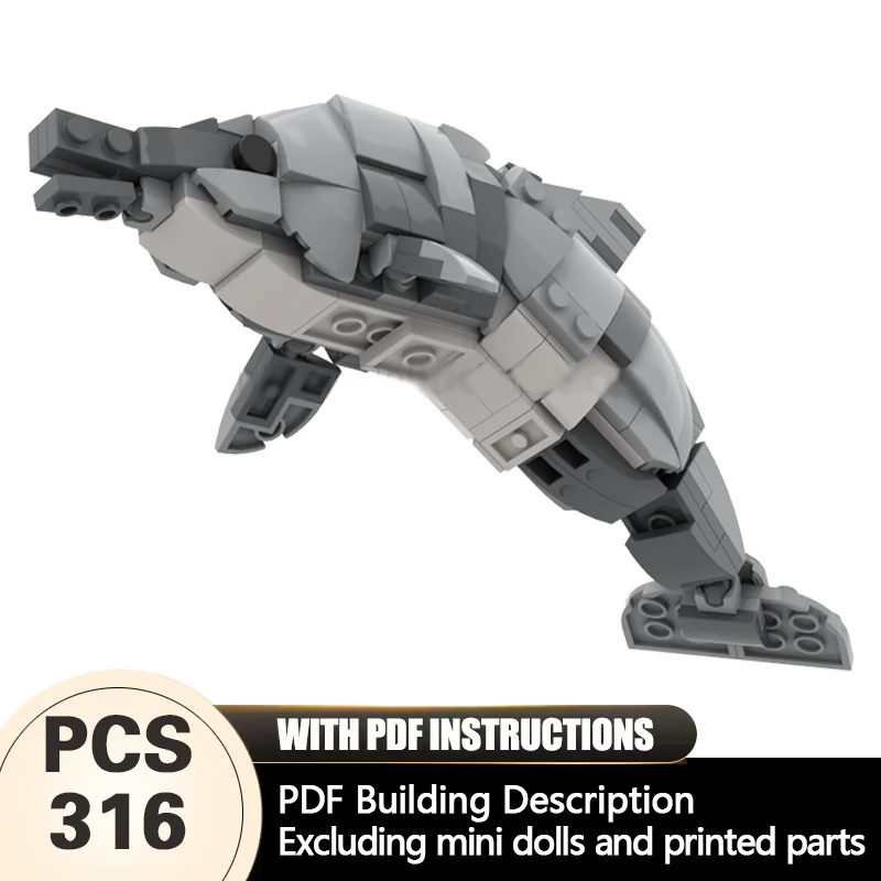 

Creators Animal Series Model MOC Building Bricks Dolphin Modular Technology Gifts Holiday Assemble Children Toys Suit