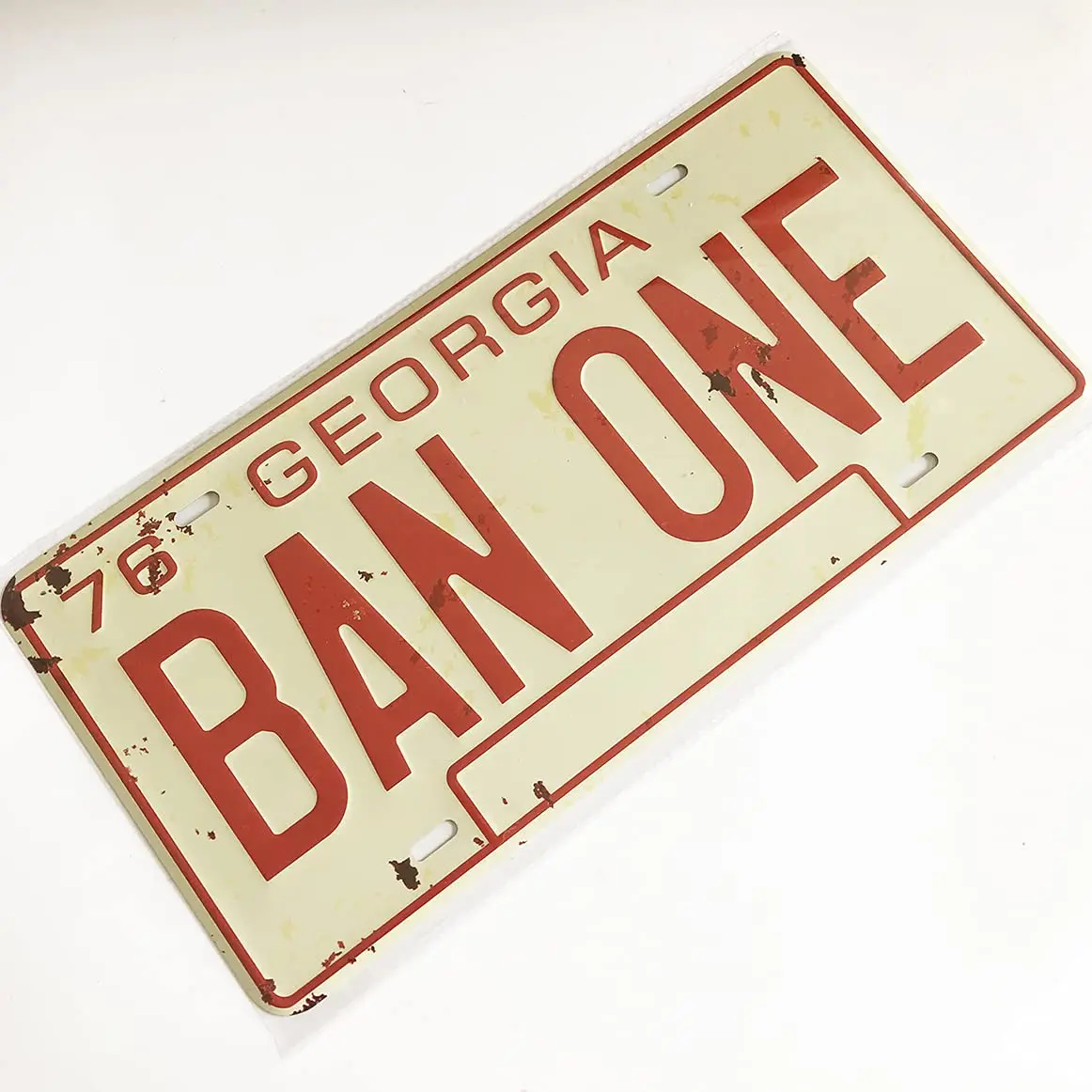 Smokey & The Bandit BAN ONE Retro Embossed Metal Sign Replica, Metal  Number Tag, 12x6 inch