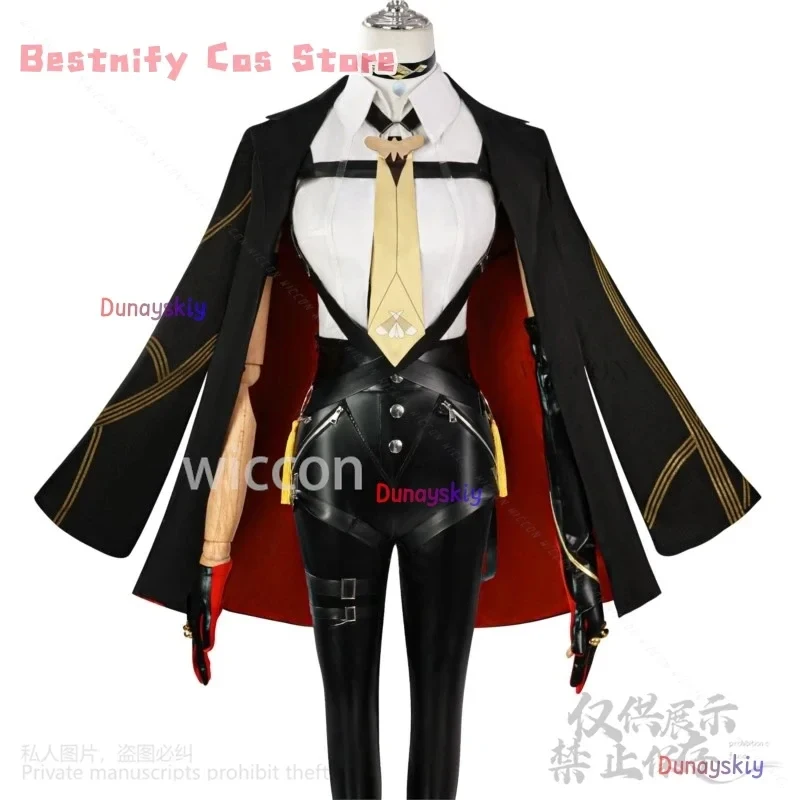 ABC123CosplayAnime Game Zenless Zone Zero ZZZ Cosplay Evelyn Costume Sexy Uniform PU Pants Shoes Wigs For Girls Woman 3'd,5;h.9/ - view 5