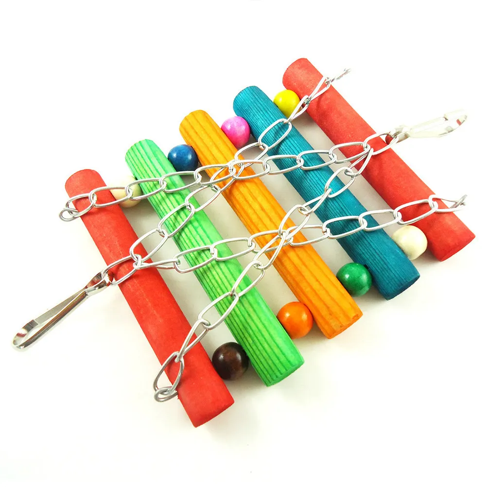 1Set Parrot Molar Swing Bell Pendant Bathtub Durable Bright Color Climbing Playground Hanging Cage Bird Accessories