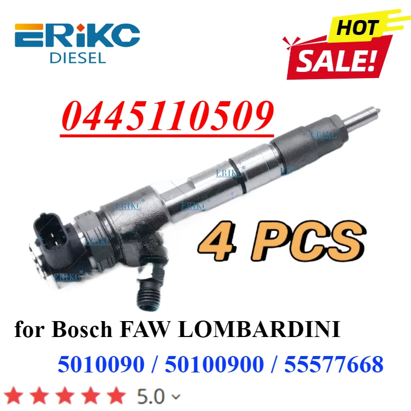 

4PC 0445110509 Diesel Pump Full Injector 0 445 110 509 Engine Sprayer Nozzle For FAW LOMBARDINI 5010090 50100900 55577668