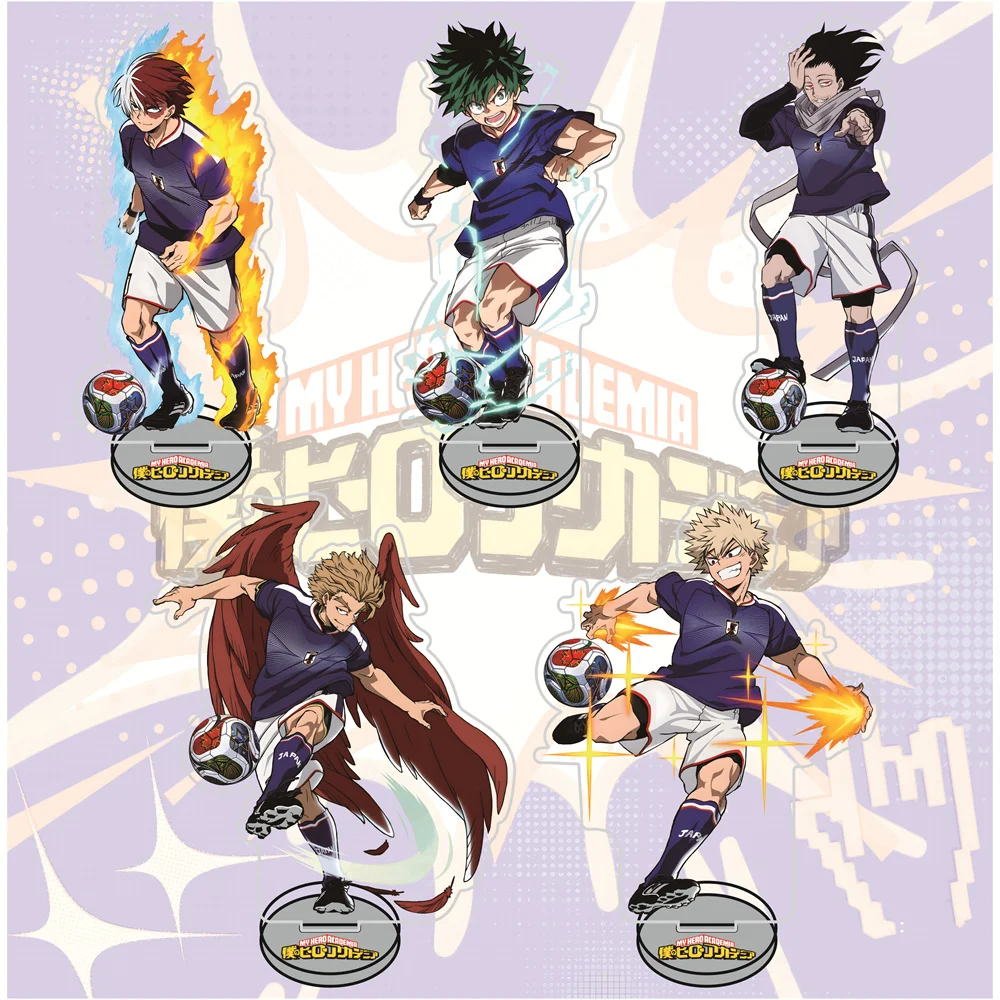 My Hero Academia - Figura de Acrílico de 15 cm con Estilo de Batalla en Uniforme, Llavero Coleccionable de Anime, Decoración de Escritorio, Regalo para Fans