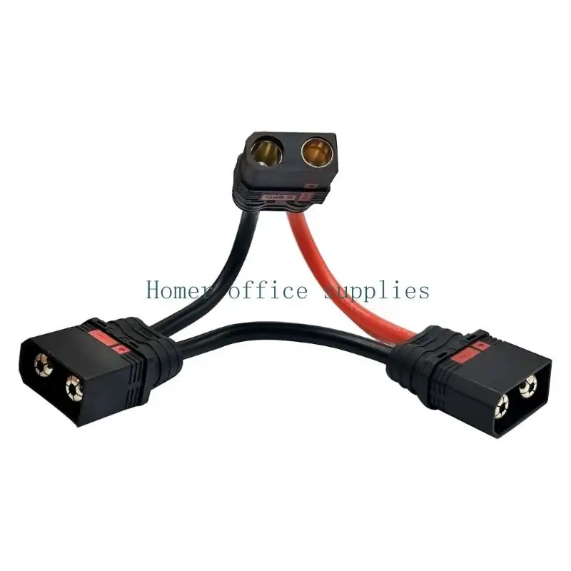 K43B QS8 Series Adapter Cable with 10AWG Wire, One-to-Two Branching Layout and AntiSpark Connector Design for Remote Model