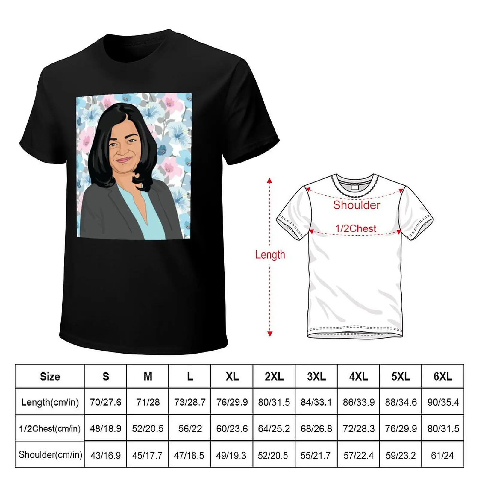 Pramila Jayapal Floral T-Shirt Outdoor Activity Sports T-Shirt