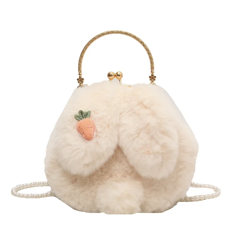 

Korean Version Cute Plush Rabbit Crossbody Bag for Women Ear Shoulder Messenger Bag Girls Handbag Fashionable Cute Purses