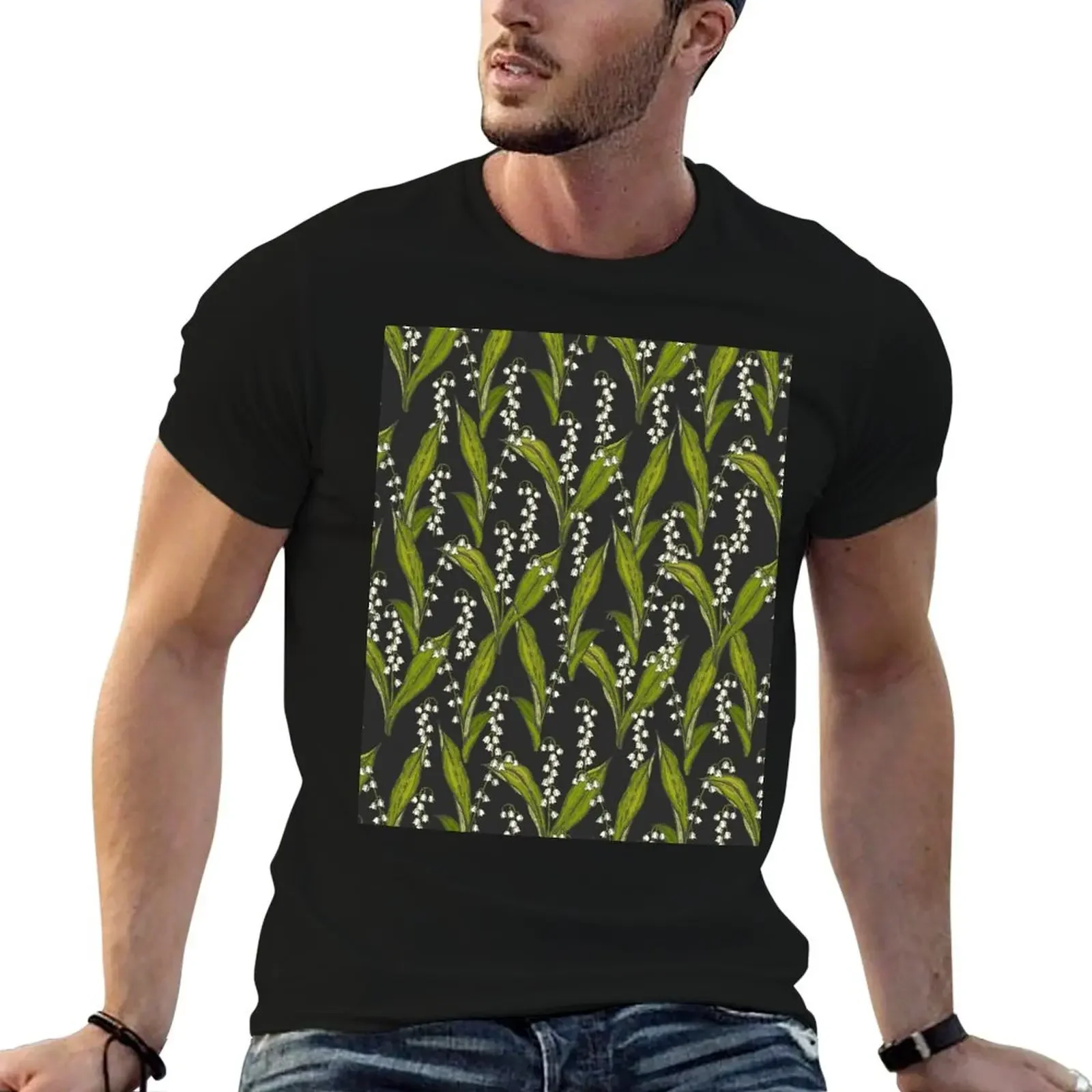 Lilies of the valley T-Shirt graphic tee shirt Aesthetic clothing mens clothes