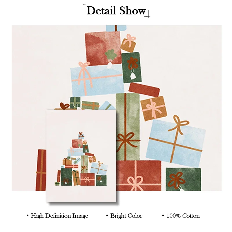 Christmas Green Color Gallery Wall Art Poster Fashion Holiday Home Decor Canvas Painting Bedroom Living Room Wall Art