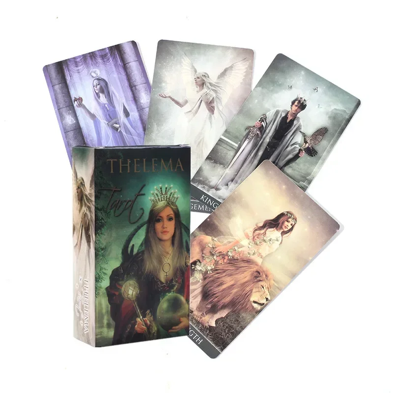 Thelema-Juego de mesa de cartas de Tarot, para fiesta familiar, con guía en PDF, juego de mesa de entretenimiento