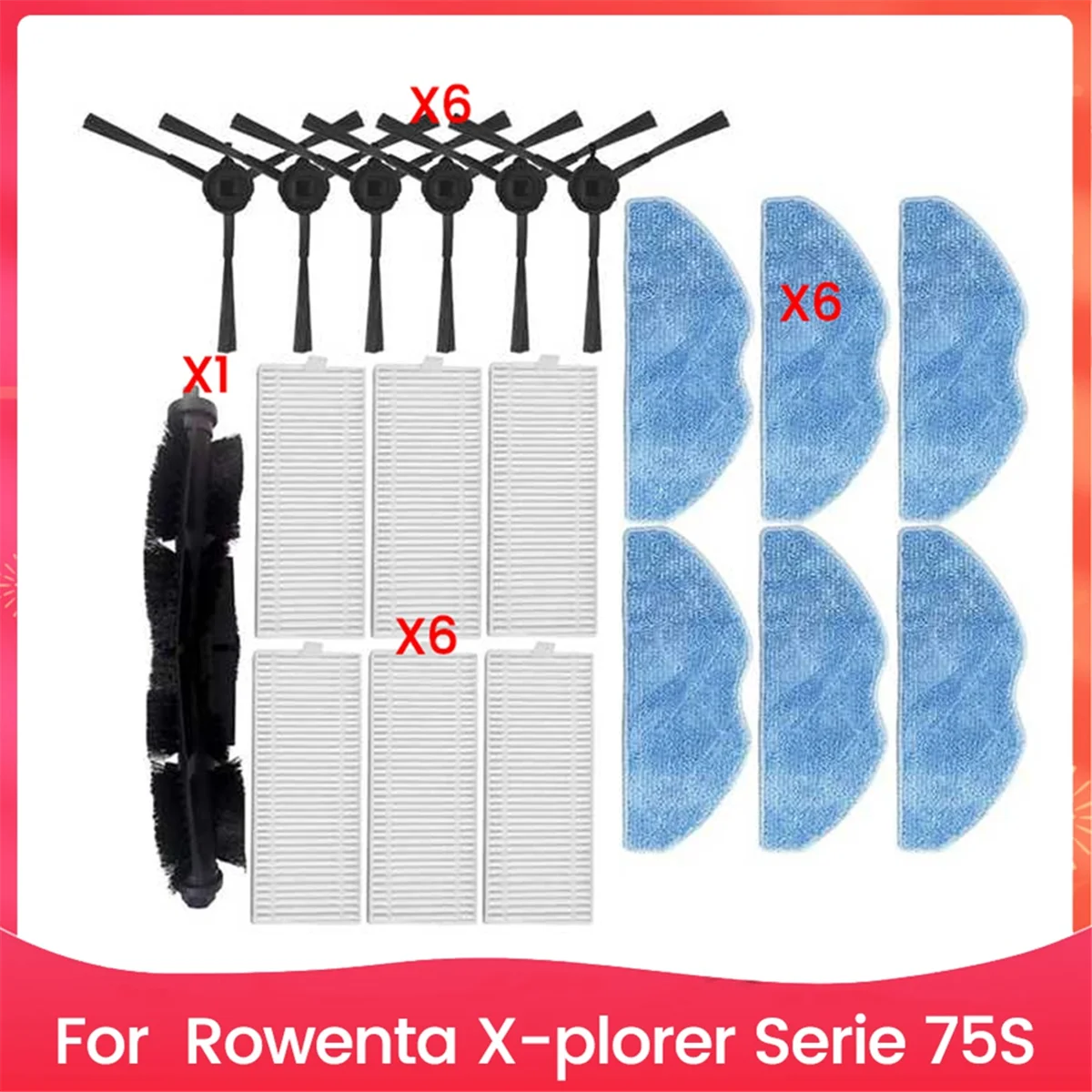 

19PCS Filter and Brush Kit for Rowenta X Plorer Serie 75S Vacuum Cleaner Accessories Replacement_ABGP