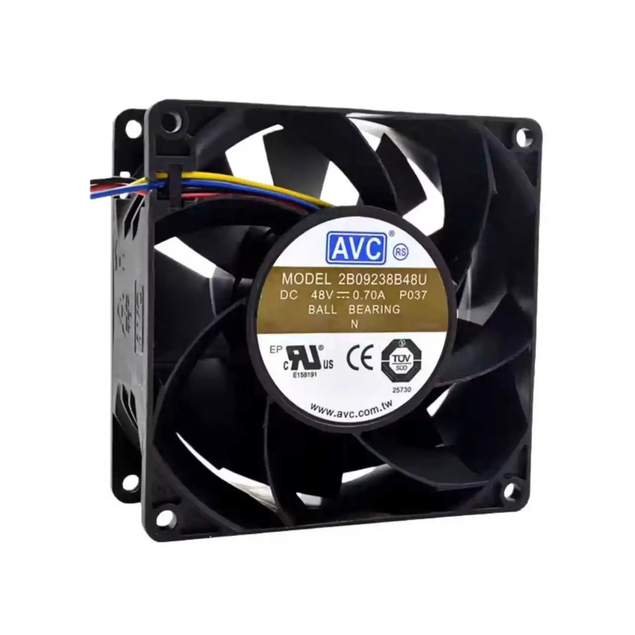 

Brand New 48V 183CFM Extreme AVC 2B09238B48U 92x92x38mm 48V 0.7A High Power Fan, 8500RPM Dual Ball Bearing for VFD Inverter
