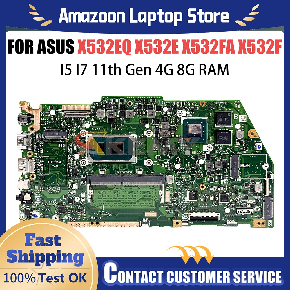 

For ASUS VivoBook X532E K532EQ S532EQ V532EQ Mainboard X532EQ Vivobook X532EQ​X532EA X532ER X532EQR X531EQ X533EQ X542EQ​