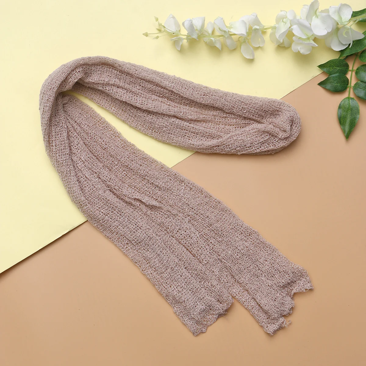 القطن تمتد التفاف البيج لحديثي الولادة التقميط طويل التفاف الطفل التصوير الدعامة Diy بطانية الأمومة #5