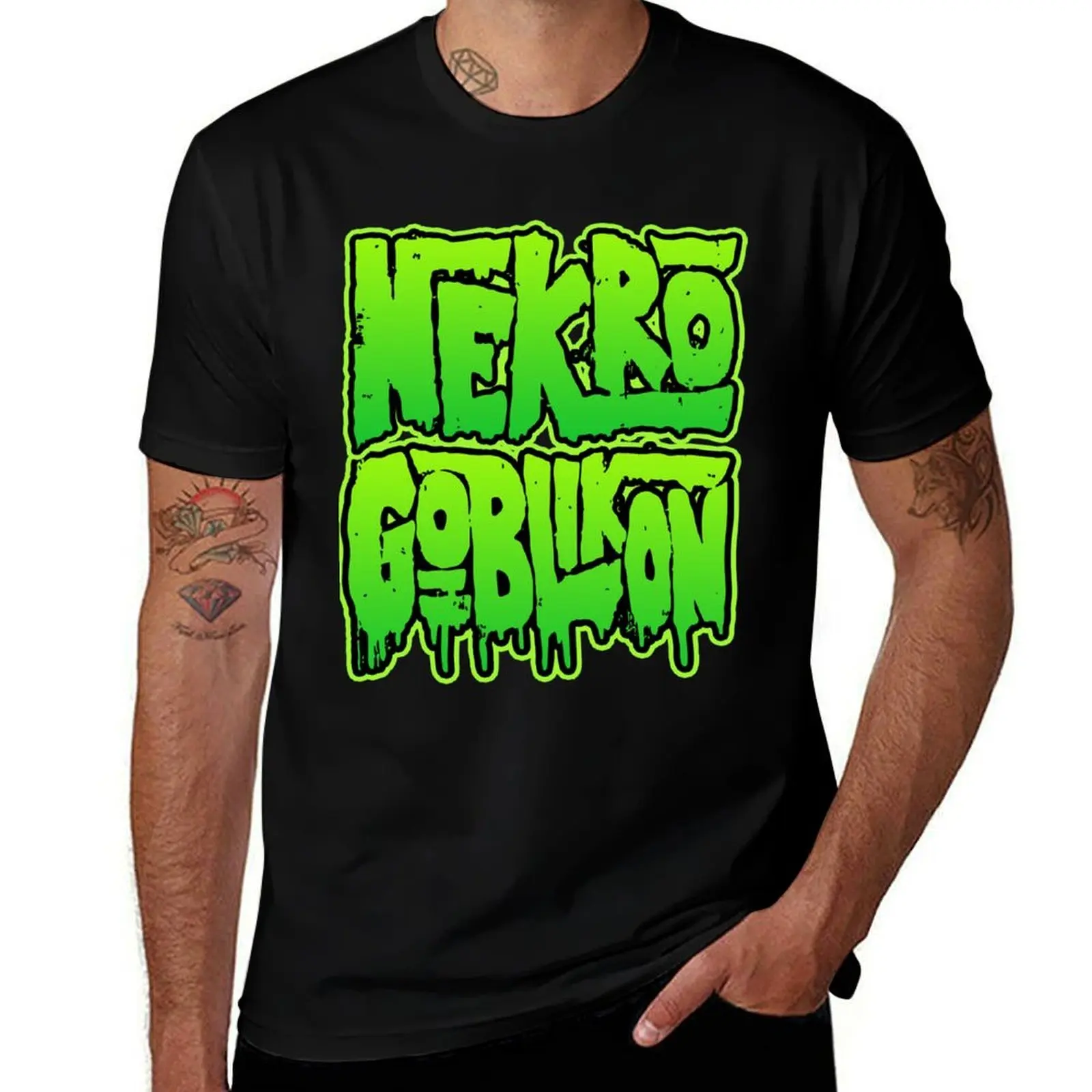 

Nekrogoblikon Logo Slime Green T-Shirt t shirts for man cotton soft t shirt for man 100 percent cotton T-Shirt