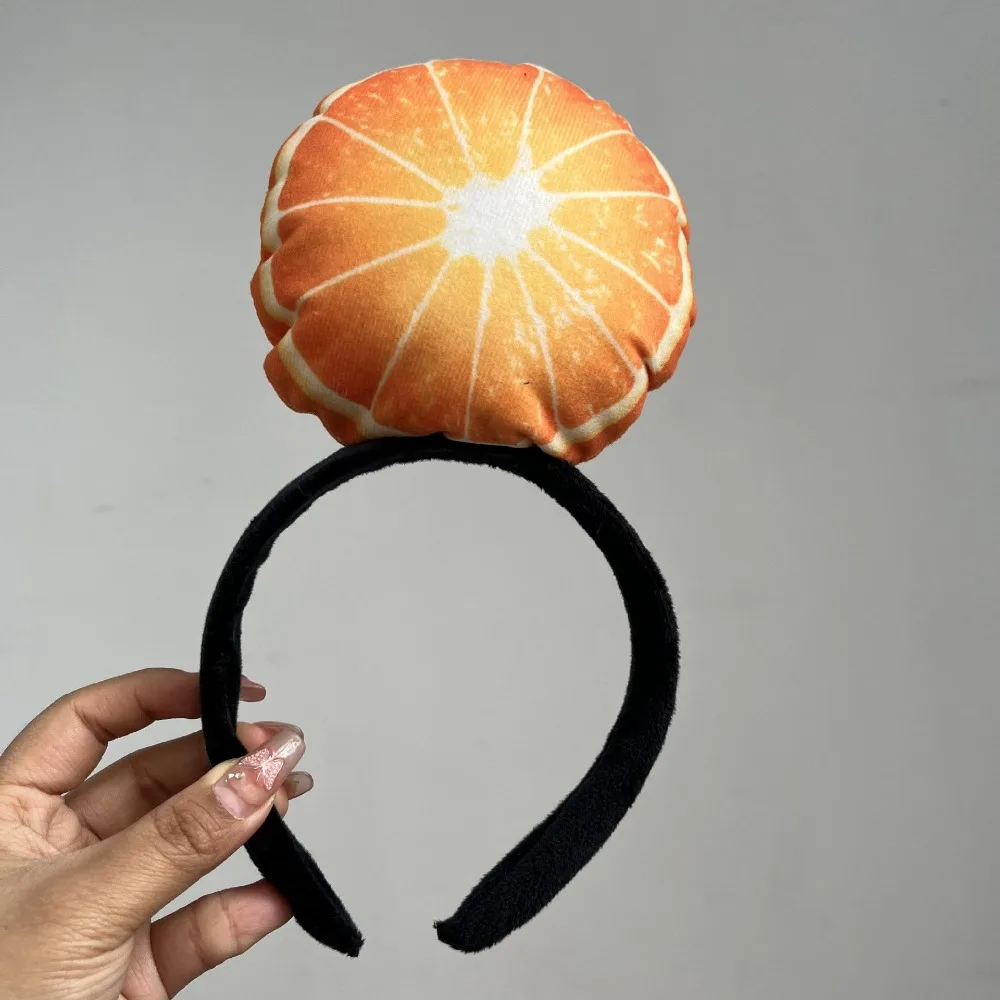 Diadema con aro para el pelo de comida simulada Kawaii para niños, diadema de frutas y tomate, bandas para el pelo de patata y verduras de estilo coreano