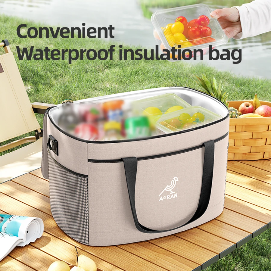 30L Large Capacity Insulated Bag, Refrigerated Bag, Refrigerator Lunch Bag, Long-lasting Refrigeration, Easy to Fold