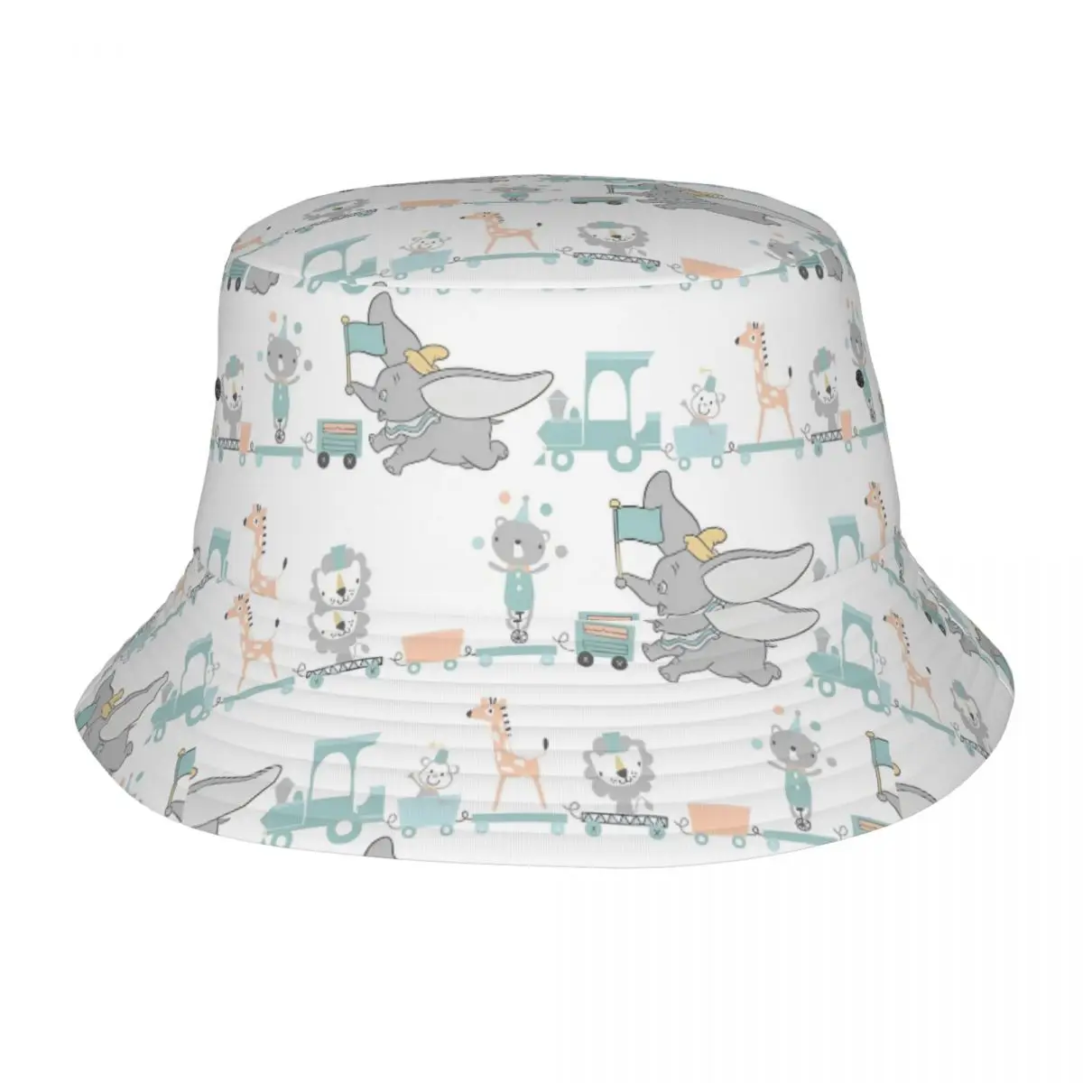 

Dumbo Elephant Cartoon Bucket Hat Beach Vacation Getaway Headwear Merch Circus Carnival Fisherman Hat Girl Bob Hat Lightweight