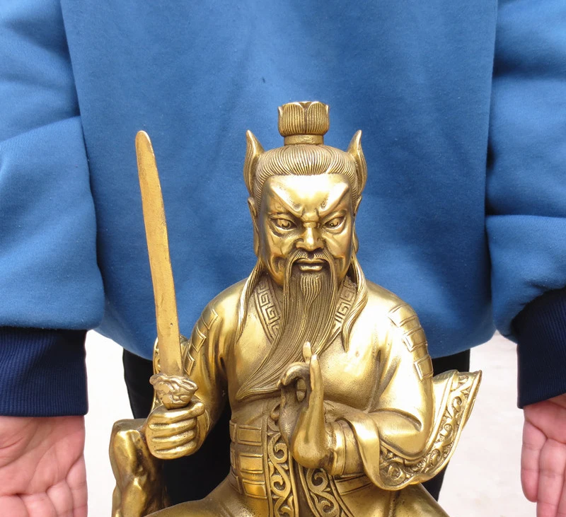 38CM large Company HOME courtyard Exorcise evil spirits TOWN HOUSE Taoist God ZHANG TIAN SHI FENG SHUI statue talisman