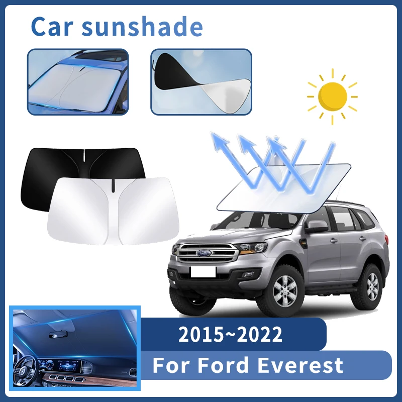 

Auto Parts For Ford Everest U375 UA 2015~2022 Sunshade Windshield Sun Protection Heat Cover Summer Car Interior Accessories Tool