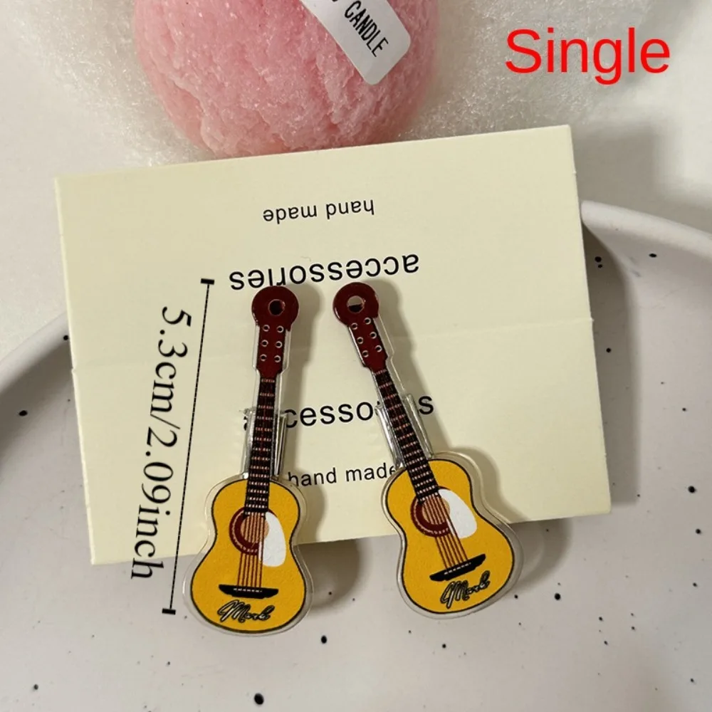 1pc Mini Guitar Hair Clip DuckbillClip Women Hair Styling Hairpin for Side Hair 2000s Korean Teens Girl Headwear