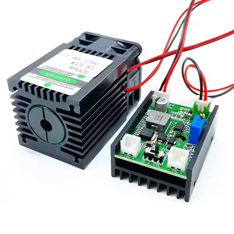 Powerful 1W 520nm Focus Dot Green Laser Module 1000mW for Bird Repelling Highway Warning Lights Indication