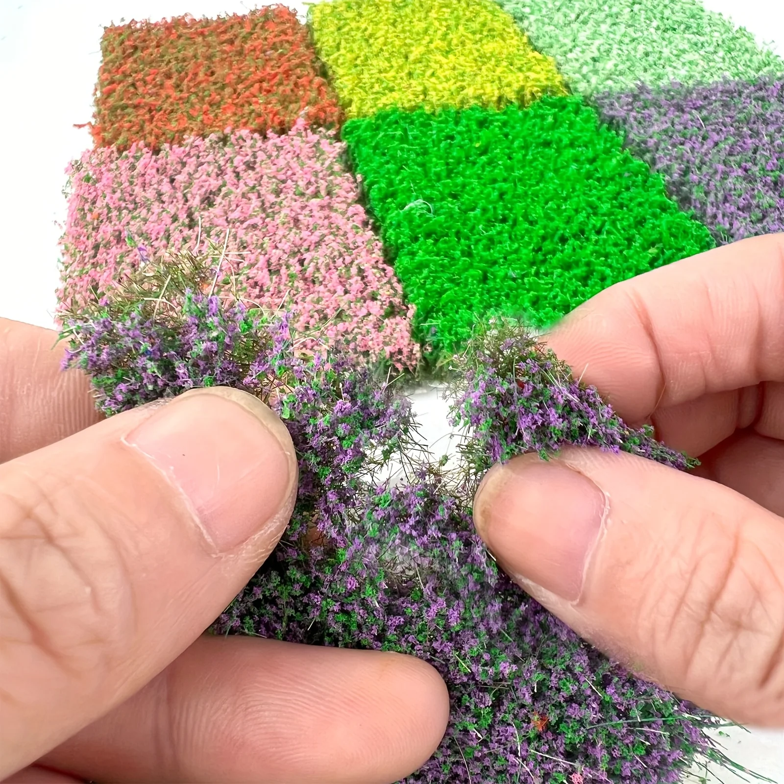 10MM Artificial Flower Cluster Vegetation Group Tearable Grass Tufts Model DIY Train Landscape Military Wargame Scene Layout 1Pc