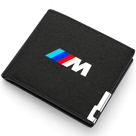 Car Logo Men Wallet Credit Card Holder Coin Organiser Folding Wallet For BMW M X3 X5 E39 E46 E90 F20 E60 F30 E36 F10 E87 E70 E91