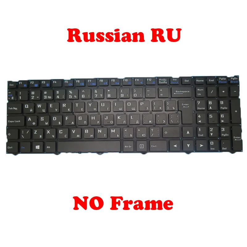 RU US ND TR Keyboard For CLEVO NJ50CU CVM18H86SU-4302 6-80-NJ500-280-1 CVM18H86SU-4306 6-80-NJ510-280-1 CVM18H83US-4302