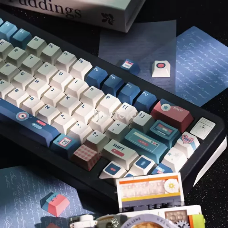 Keycaps retro poster wind mechanical keyboard custom keyboard keycaps original height pbt keycaps