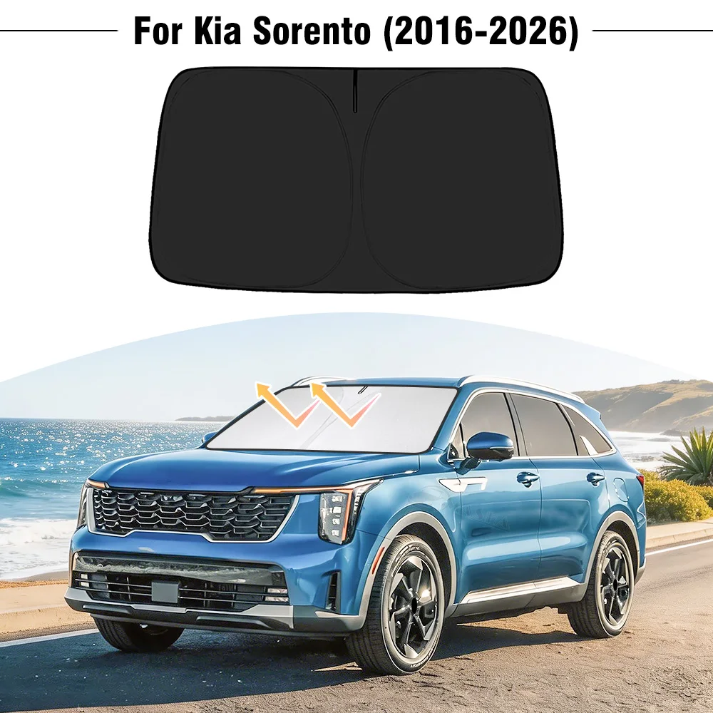 

For Kia Sorento 2016-2023 2024 2025 2026 Car Windshield Sunshade Cover Front Window Sun Shade Visor UV Protection Accessories